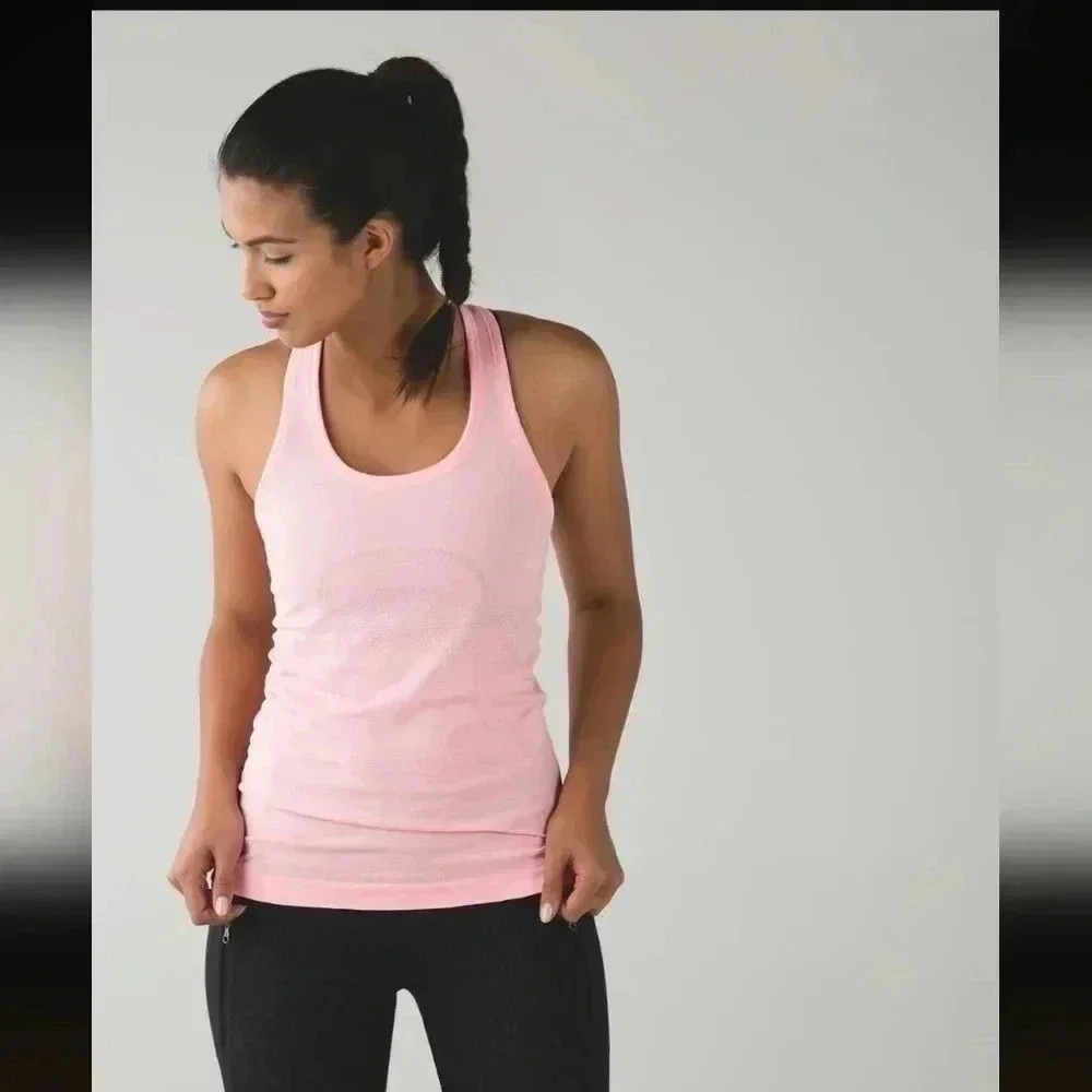 Lululemon Swiftly Tech Racerback Heathered Bleached Coral